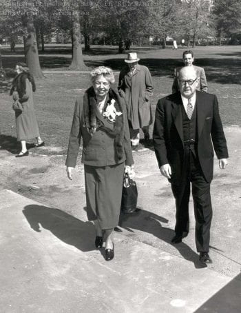 Eleanor Roosevelt with Chancellor Ethan Shepley