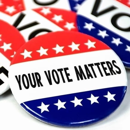 Your Vote Matters pin